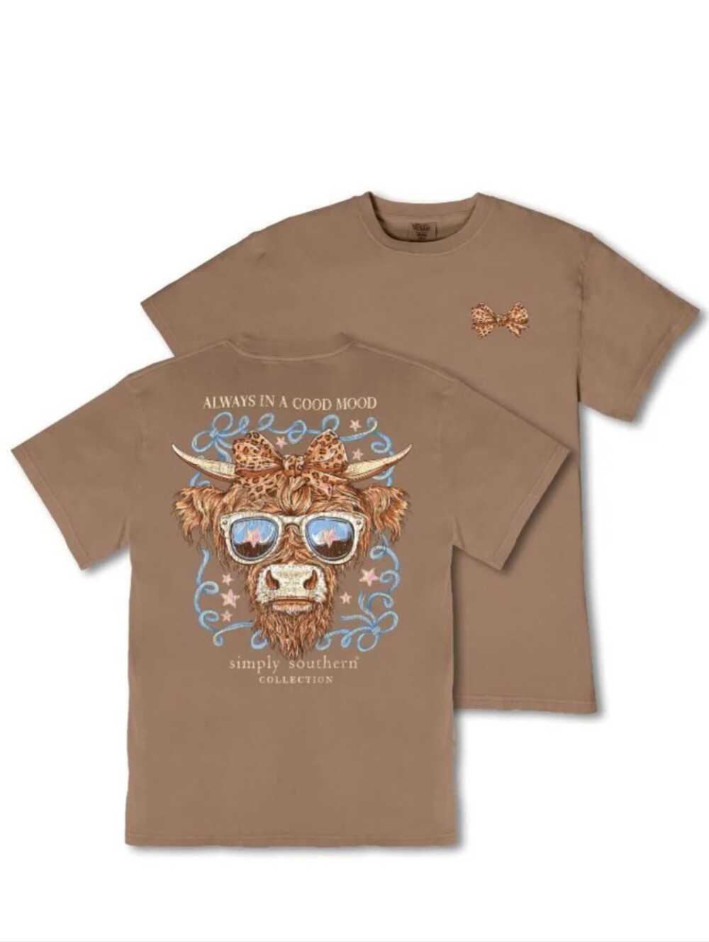 Various Sizes-Simply Southern Good Mood Cow Mineral SS Tee-NWT